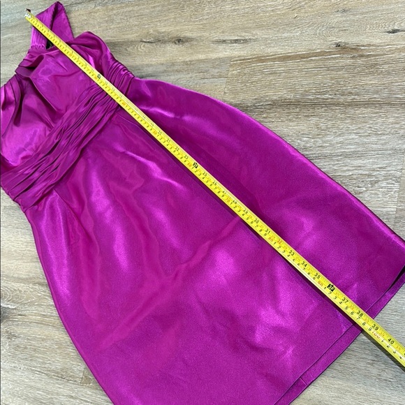 ADRIANNA PAPELL SZ 8 Pink Ruched Sleeveless Mid Dress - Picture 8 of 9